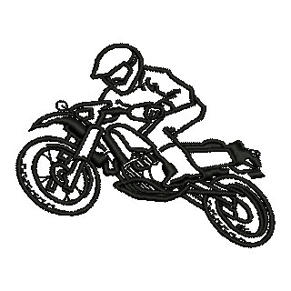 Motorbike Outline 12752
