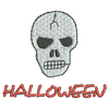 Skull with Halloween Text 10666